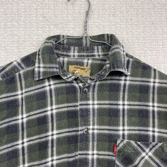 Ranch Gear Flannel Lumberjack Button Shirt Forest Green Western Men Sz M - Picture 2 of 13